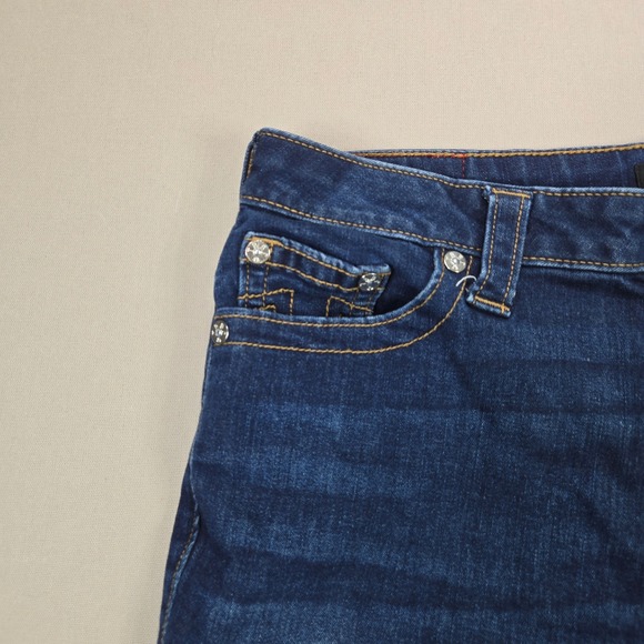 True Religion Jennie Curvy Mid Rise Super Skinny Jeans Dark Wash Women Size 33 - Picture 6 of 12